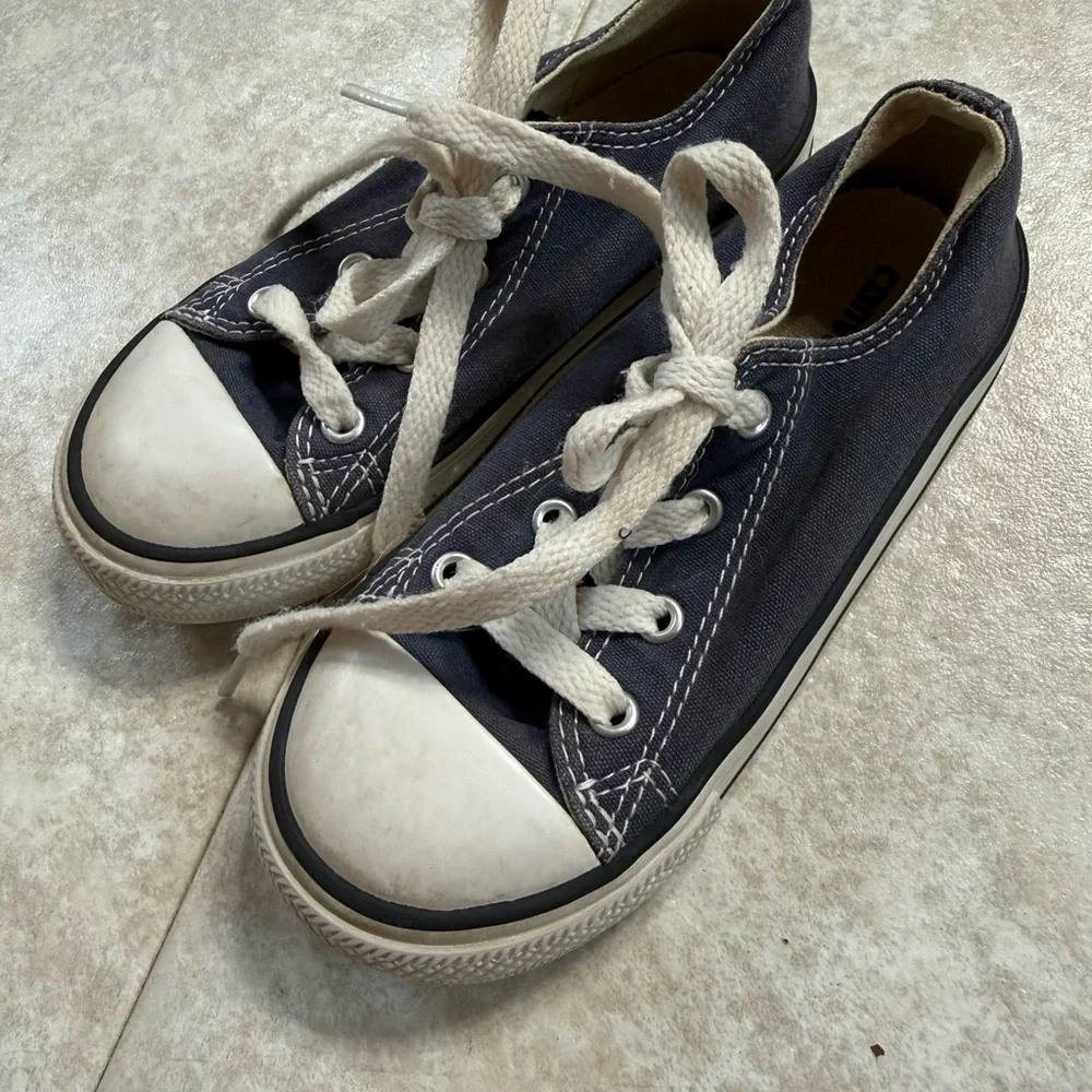 Converse Kids Canvas Low-Top Sneakers - Navy & White